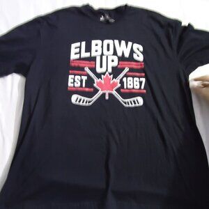 Canada Elbows Up Hockey Theme t-shirt (New)